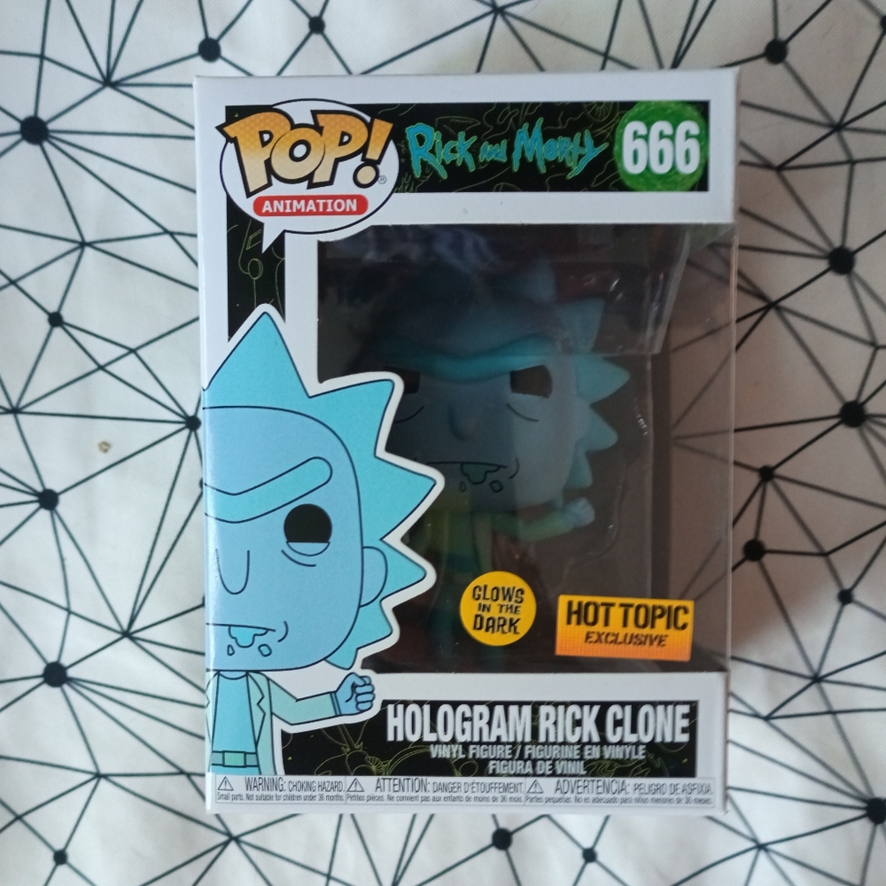 Funko Pop Rick and Morty - 666 Hologram Rick Clone